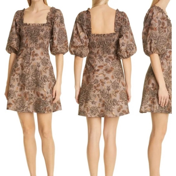 Ganni Dresses & Skirts - Ganni brown floral dress